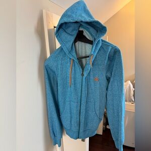 🟢DC Blue medium Hoodie with Orange Accents🟢